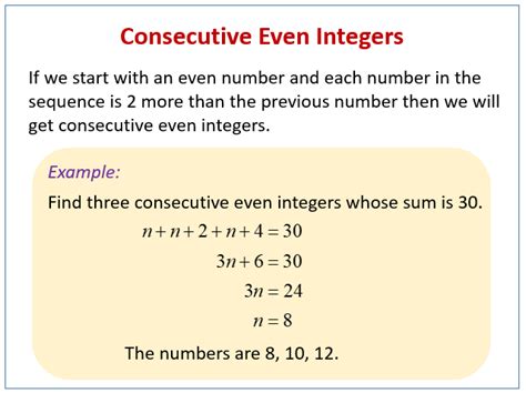 consecutive even number